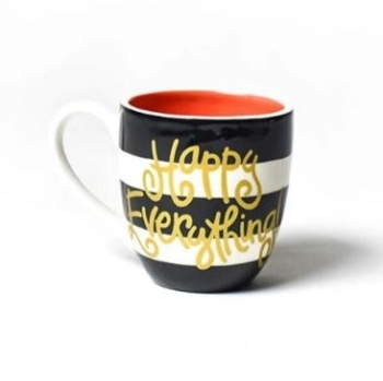 Black Stripe Happy Everything Mug