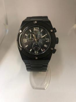 Swiss Legend Men's Black Stainless Steel Chronograph Watch