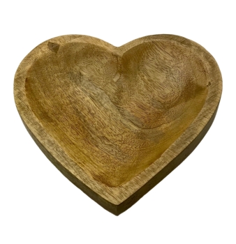 Wooden Heart Bowls, 2 Asst