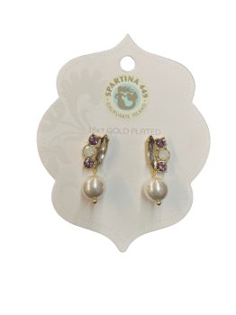 Iced Pearl Drop Earrings