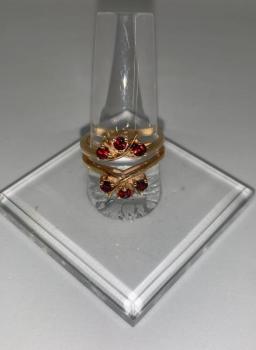 Women's Gold and Ruby Diamond Ring Wrap