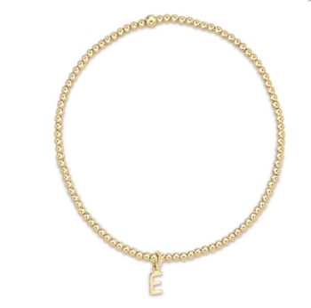 Classic Gold 2mm Bead Bracelet - Respect Gold Charm, Asst