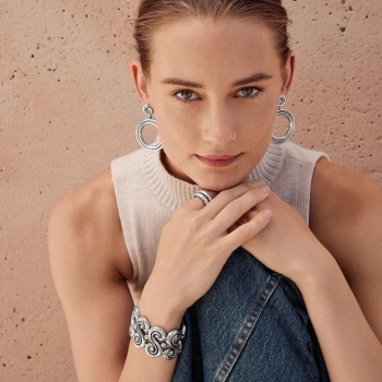 Contempo Moda Ring Post Drop Earrings