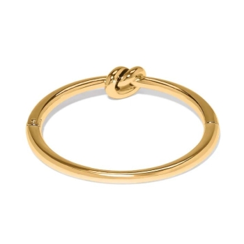 Interlok Single Knot Hinged Bangle- Gold
