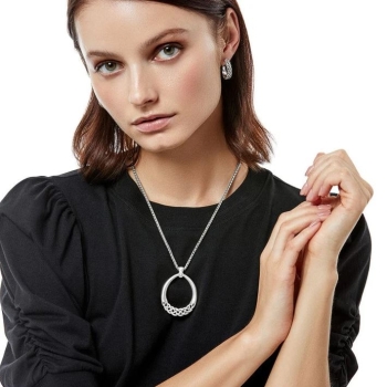 Interlok Braid Drop Necklace