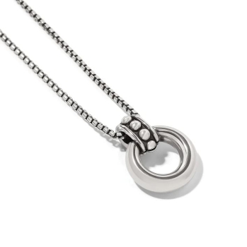 Pretty Tough Stud Ring Necklace