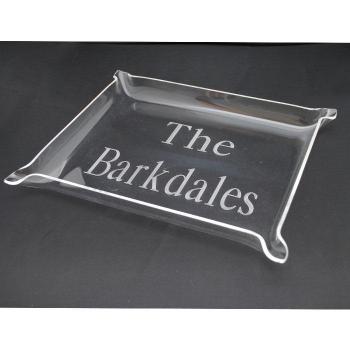 Acrylic Square Tray - Rotary Engraved