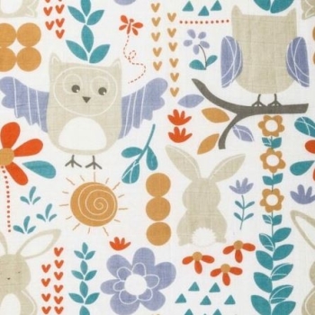 Leika Cotton Swaddle – Owl & Bunny