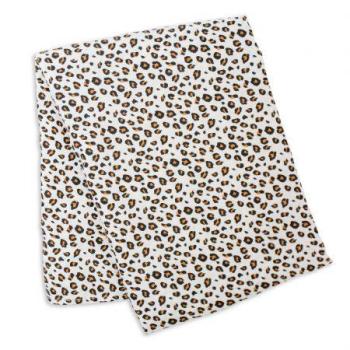 Lulujo Leopard Bamboo Swaddle