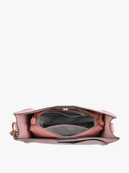 Lyla Vegan Bucket Bag- Dark Pink