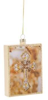 Glass Block Ornaments, 2 asst