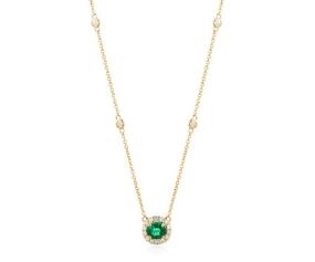 Emerald Halo Necklace