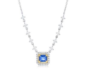 Sapphire and Diamond Necklace