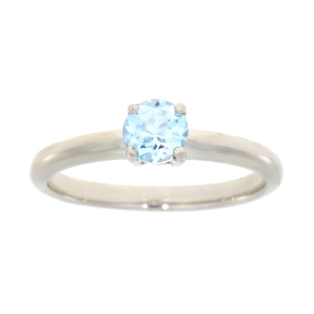 Natural .53ct Blue Topaz Sterling Silver Ring