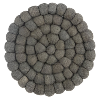 Oversized Handmade Felted Wool Pom Trivet, 4 asst