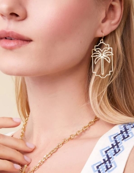 Palm Geo Earrings