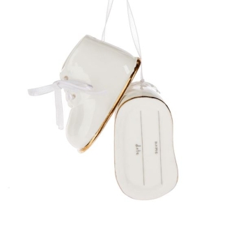 Personalizable Baby Booties Ornament Set