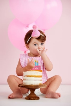 Pink Gingham Cake Smash Set
