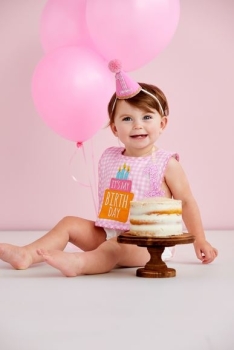 Pink Gingham Cake Smash Set