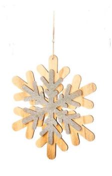 Plywood Snowflake Ornament