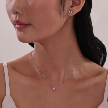 Sapphire 0.54 CTW Halo Stud Earrings