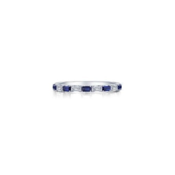 Sapphire Baguette Half-Eternity Band