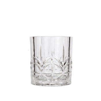 Royal Acrylic Carved Low Ball Glasses Set of 6