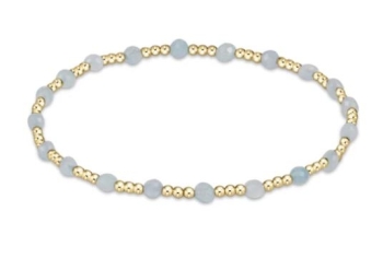 Gemstone Gold Sincerity Pattern 3mm - Aquamarine