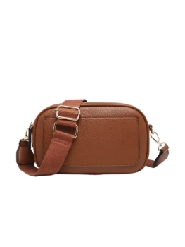 Sky Dual Zip Crossbody- Brown