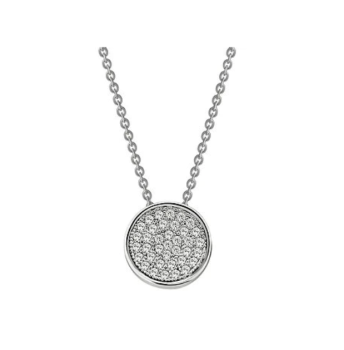 Small Circle Pave Necklace