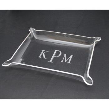 Acrylic Square Tray - Rotary Engraved