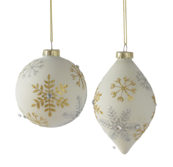 Snowflake Pattern Shape Ornaments