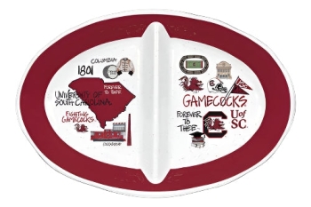 South Carolina Gamecocks Melamine Section Tray