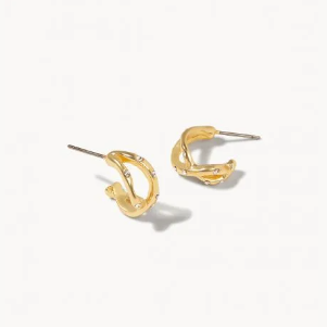 Sprinkles Huggie Hoop Earrings Crystal