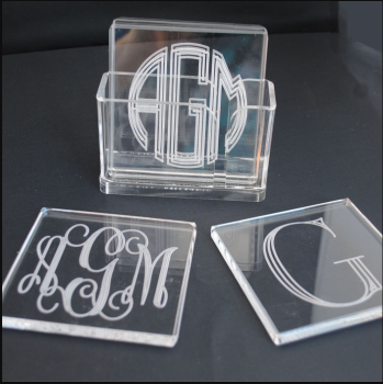 Acrylic Square Tray - Rotary Engraved