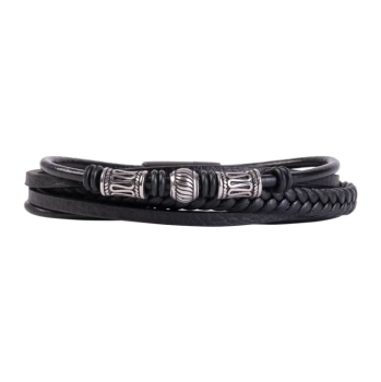 Black Multi-Strand Men's Bracelet