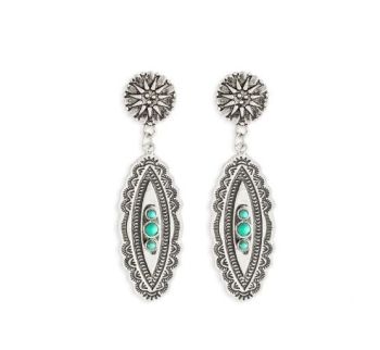 Sunny Trail Silver-tone Earrings