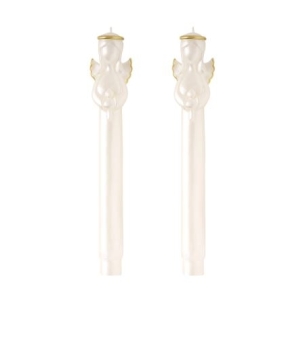 Taper Candle, Set of 2 - Gold Angel