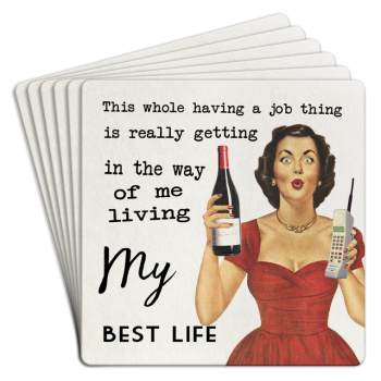 This Whole Having A Job Thing Paper Coaster 6pk