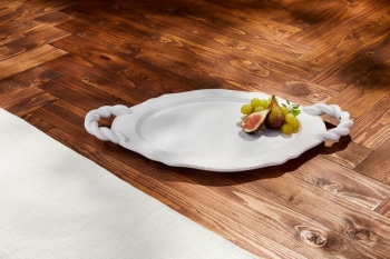 Twisted Handle Ceramic Platter