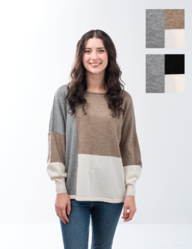 Asymmetrical Colorblock Top