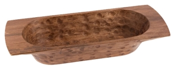 Walnut Finish Dough Bowl, 2 asst