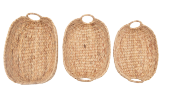 Hand-Woven Water Hyacinth Basket