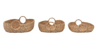 Hand-Woven Water Hyacinth Basket