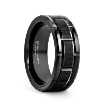 Windsor Black Tungsten Carbide Men's Wedding Band
