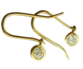 10KT Gold Earrings with Lab-Created Diamonds (0.10 CTW)
