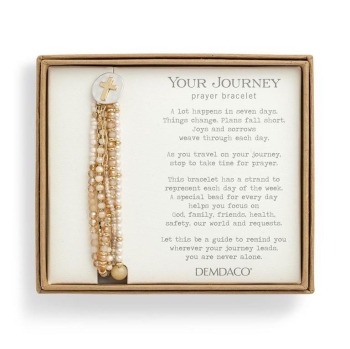 Your Journey Champagne Beaded Prayer Bracelet