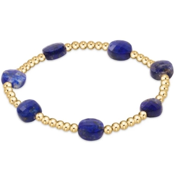 Admire Gold 3mm Bead Bracelet - Lapis