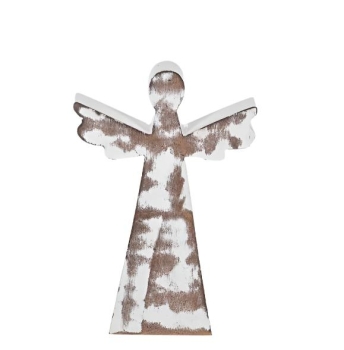 Nested White Wash Angel Figurine, 3 Piece Set
