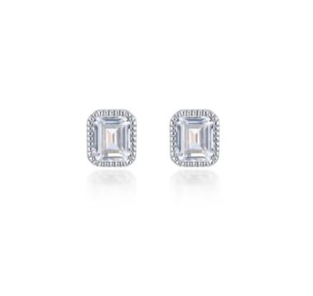 April Birthstone Solitaire Stud Earrings